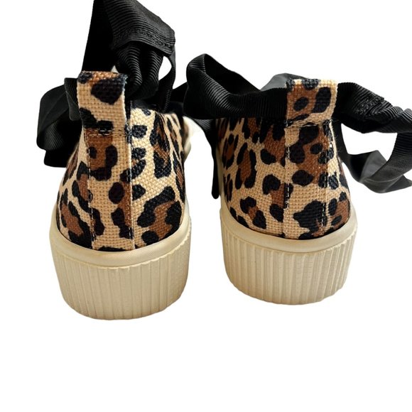 NWT Jessica Simpson Elisha Platform Round Toe Sneaker Slip on Leopard Si… - Picture 6 of 6